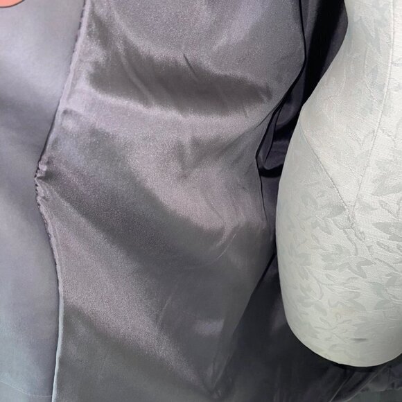 Vince Womens Jacket Size Small Gray Goat Leather Open Front Lined - Picture 12 of 15